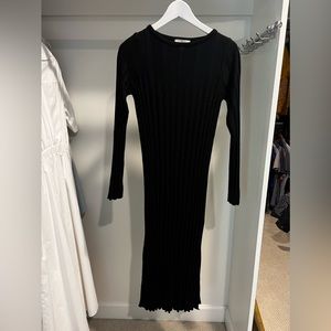 ASOS long sleeved black knit dress. Size US 4.